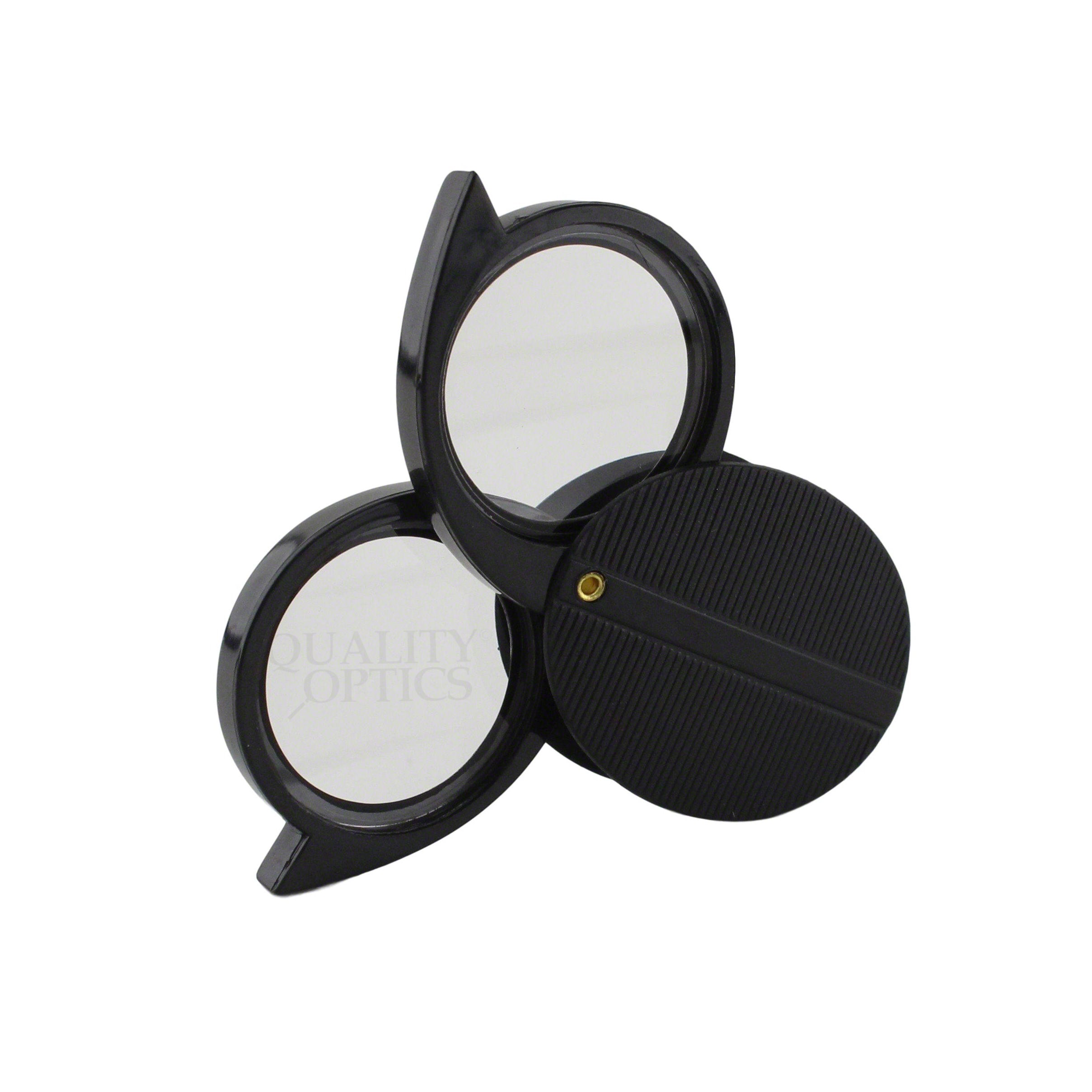 Quality Optics USA Folding Jewelers Loupe Style Pocket Magnifier Double Folding 5X 10X Loupe
