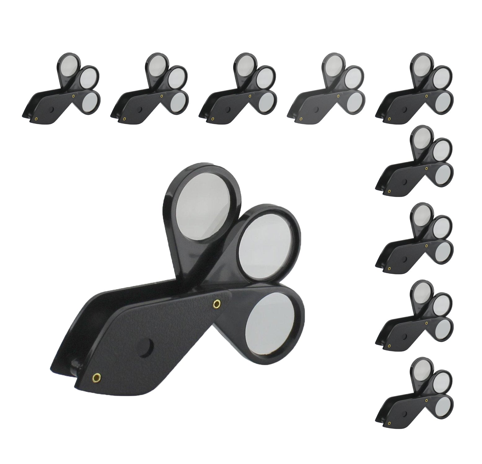 Quality Optics USA Folding Jewelers Triple Loupe Style Pocket Magnifier