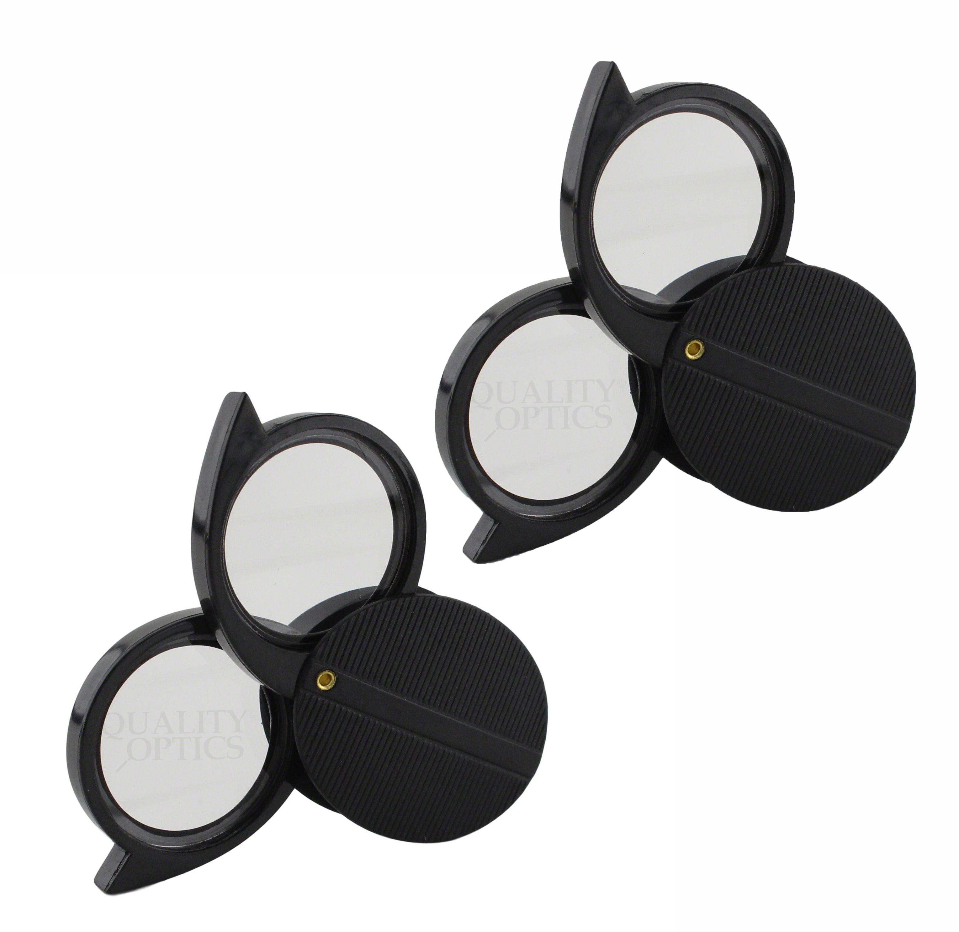 Quality Optics USA Folding Jewelers Loupe Style Pocket Magnifier Double Folding 5X 10X Loupe
