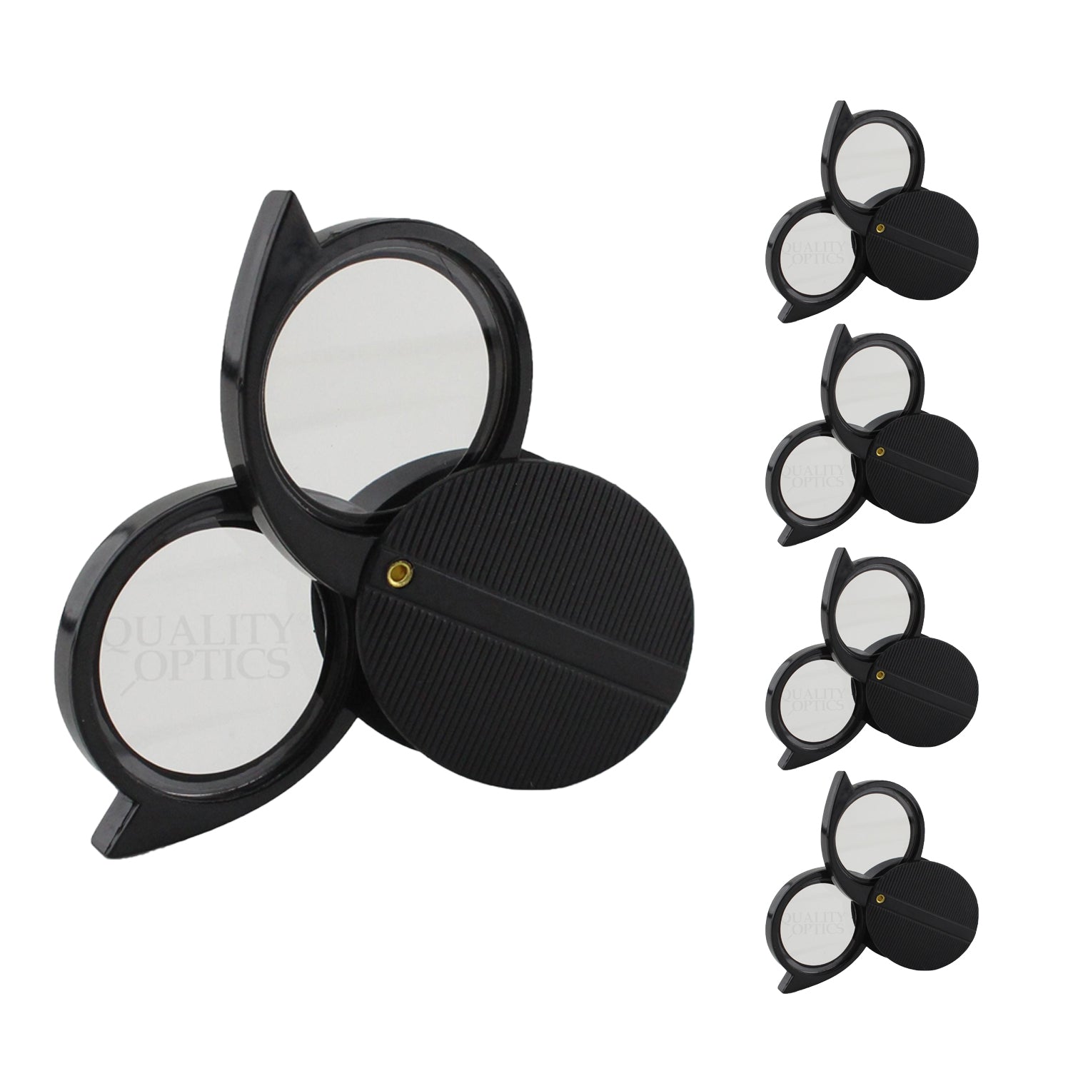 Quality Optics USA Folding Jewelers Loupe Style Pocket Magnifier Double Folding 5X 10X Loupe
