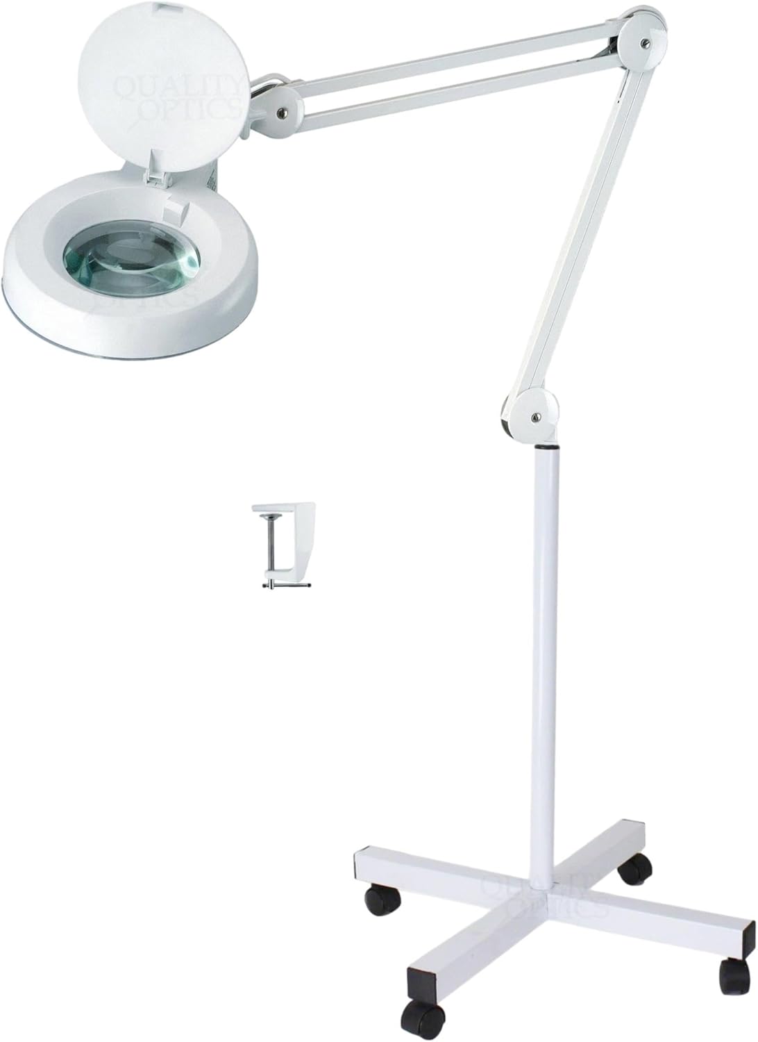 Quality Optics® Professional Series Illuminated Workstation Swing Arm Magnifier