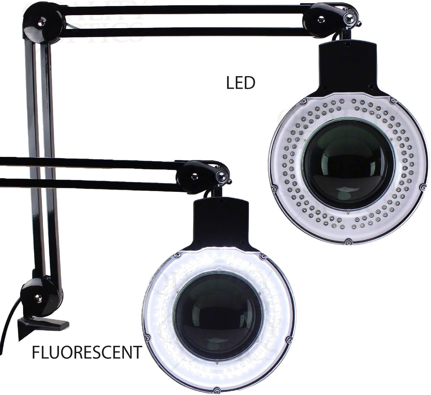 Quality Optics® Professional Series Illuminated Workstation Swing Arm Magnifier