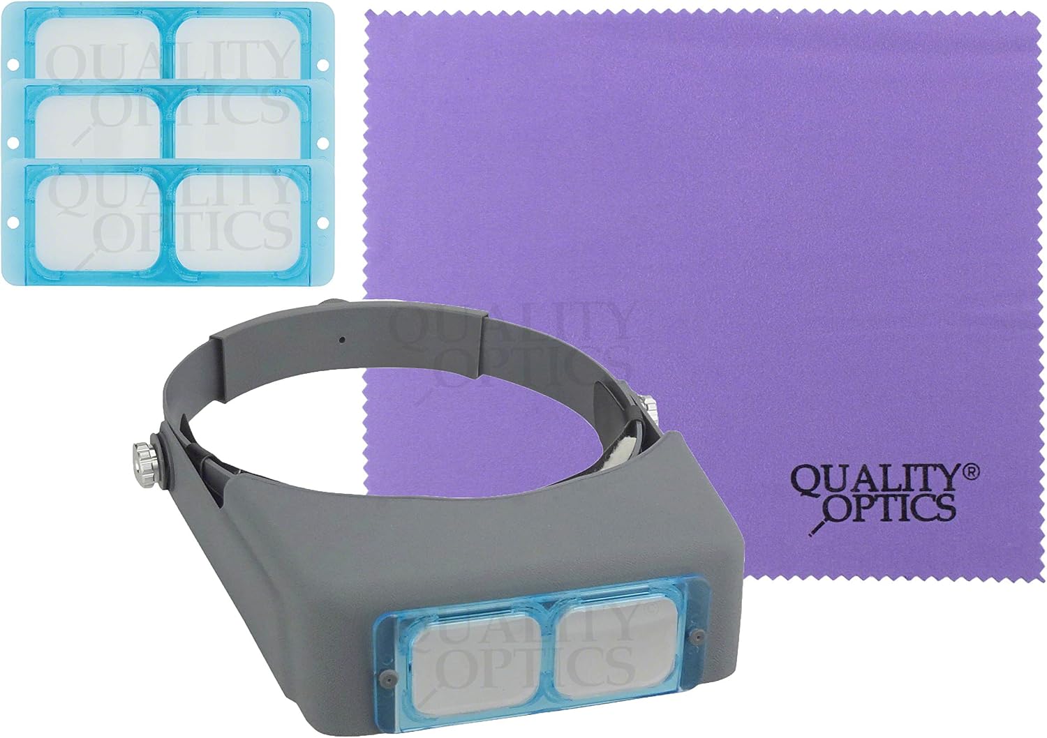 Quality Optics® Professional Series Glass Headband Magnifier Jewelers Visor
