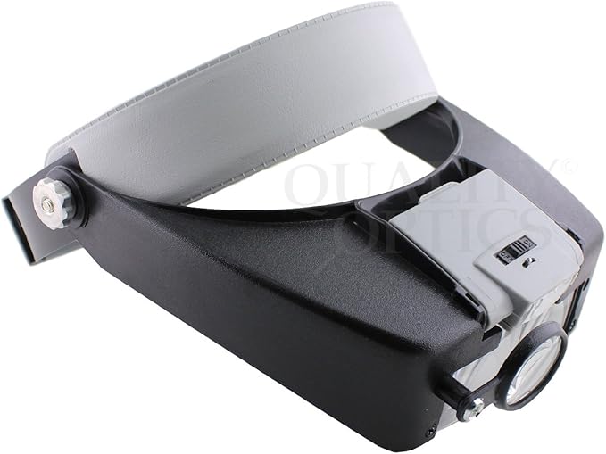 Quality Optics USA Illuminated Adjustable-Magnification (1-5x-8.5X) Visor with Adaptable Settings