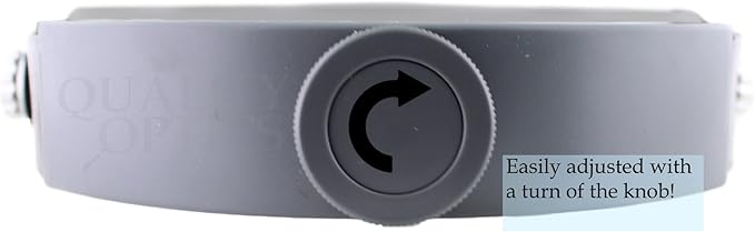 Quality Optics USA Illuminated Adjustable-Magnification (1-5x-8.5X) Visor with Adaptable Settings