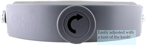 Quality Optics USA Illuminated Adjustable-Magnification (1-5x-8.5X) Visor with Adaptable Settings