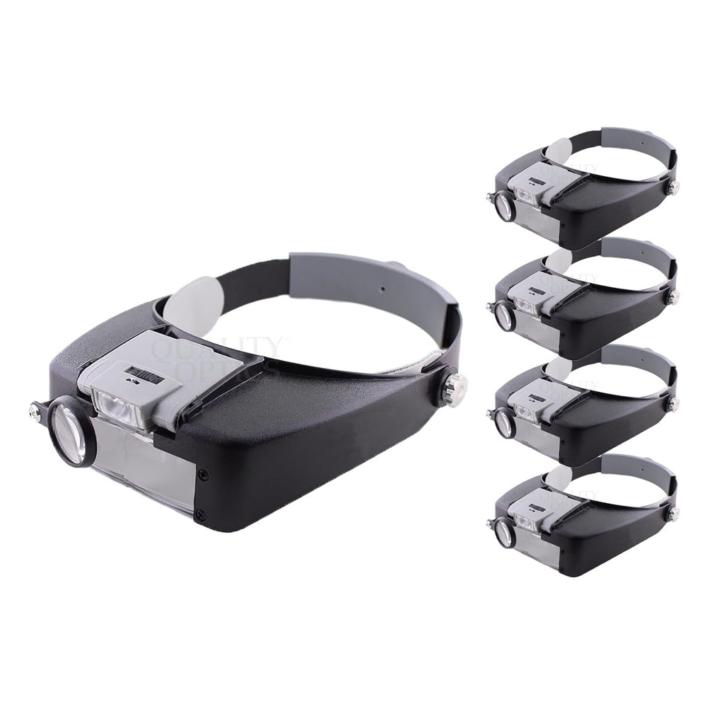 Quality Optics USA Illuminated Adjustable-Magnification (1-5x-8.5X) Visor with Adaptable Settings