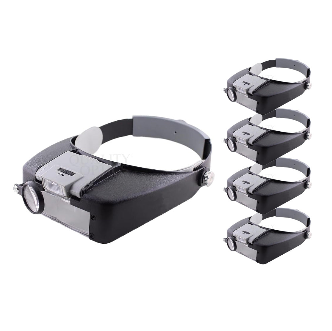 Quality Optics USA Illuminated Adjustable-Magnification (1-5x-8.5X) Visor with Adaptable Settings