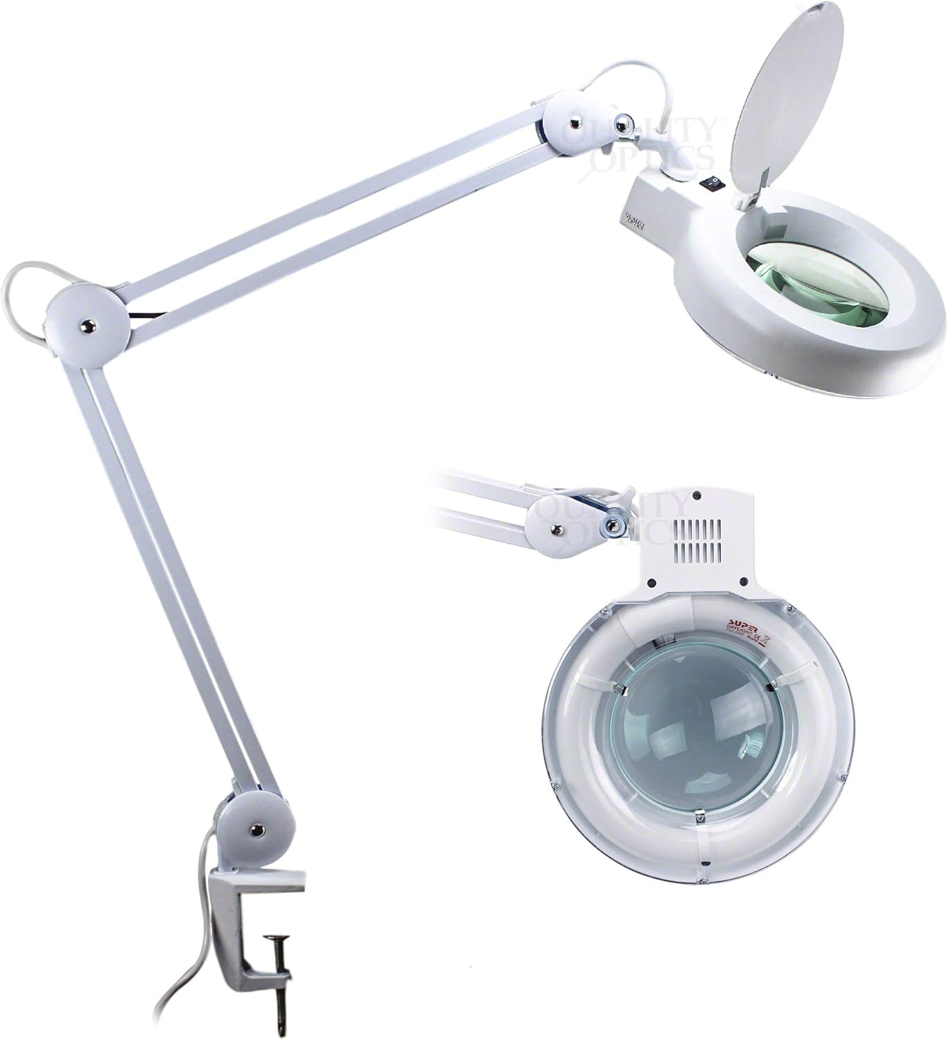 Quality Optics® Professional Series Illuminated Workstation Swing Arm Magnifier